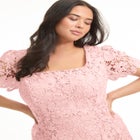 Square-Neck Lace Dress image number null