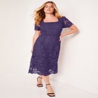 Square-Neck Lace Dress image number null
