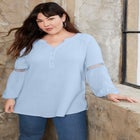 Crochet-Sleeve Popover Tunic image number null