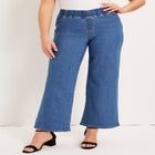 Contour Denim Wide-Leg Jean image number null