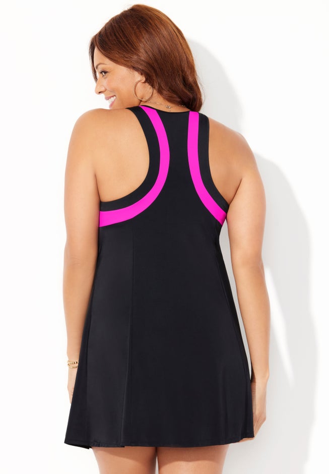 High Neck Two Piece Racerback Swimdress image number 1