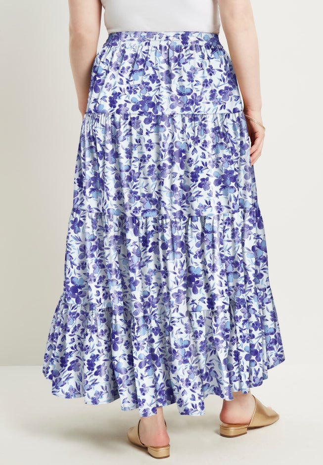 Tiered Midi Skirt image number null
