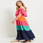Off-The-Shoulder Tiered Maxi Dress image number null