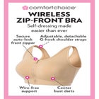Wireless Zip Front Bra image number null