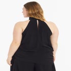 Asymmetric Hem Halter Top image number null