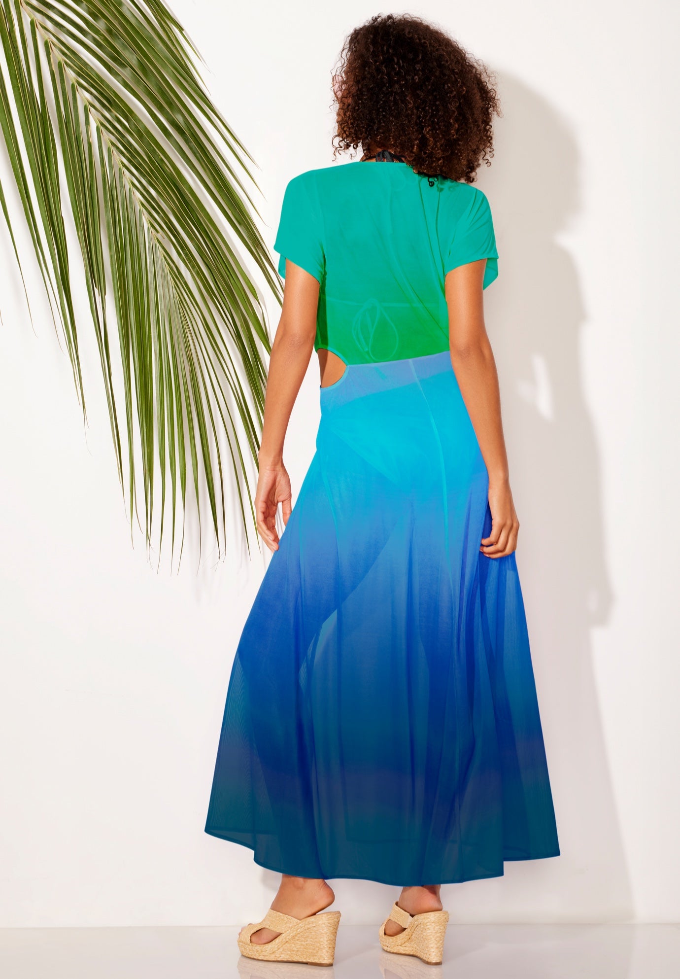 Twist Front Mesh Cut-Out Cover Up Dress image number 4