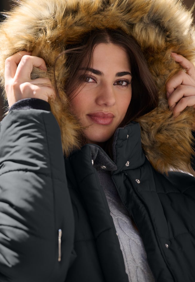 Plus Size Classic Length Puffer Coat image number 2