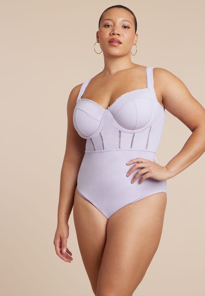 Lace Detail Corset One Piece image number 1