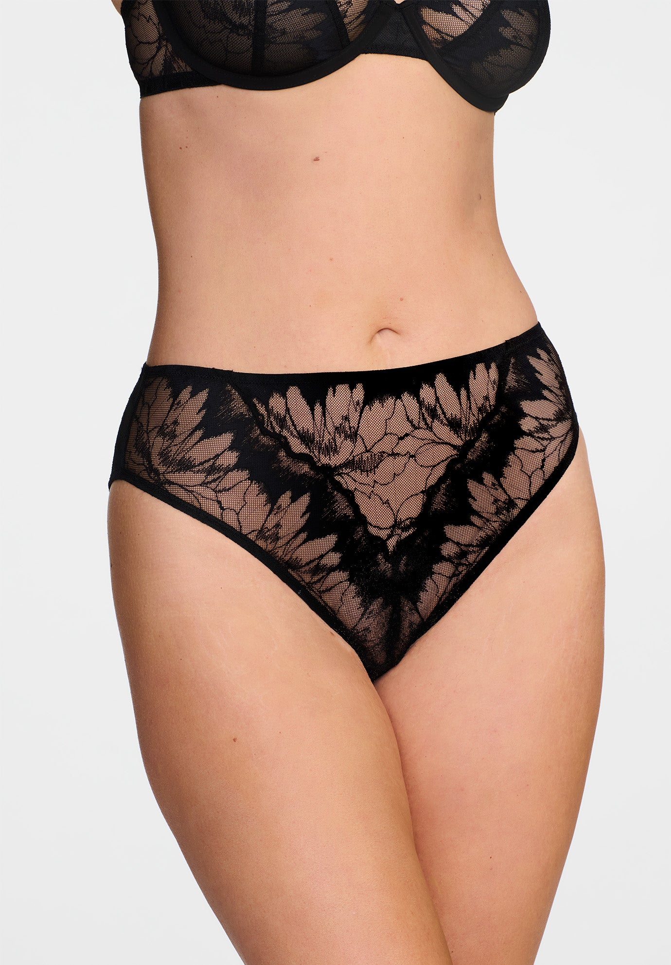 The Highwaist- Floral Lace image number 0