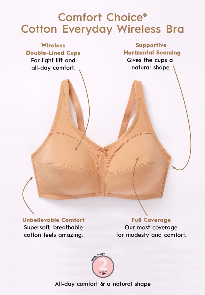 3-Pack Cotton Wireless Bra image number 4