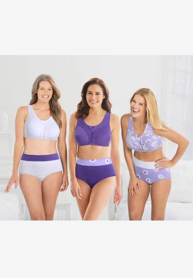 3-Pack Cotton Wireless Bra image number 5