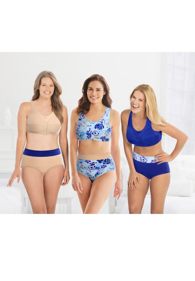 3-Pack Cotton Wireless Bra image number 7