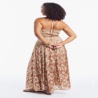 Metallic Jacquard Maxi Dress image number null