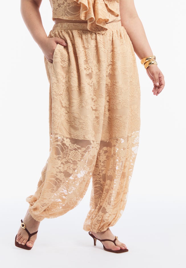 Floral Lace Balloon Pant image number 2