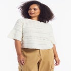 Ruffle Sleeve Sweater image number null