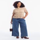 Short Sleeve Pointelle Cardigan image number null