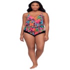 Ronnie Two Tier Ruffle Tankini Swimsuit Top image number null