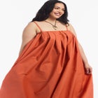 Pleated Poplin Maxi Dress image number null