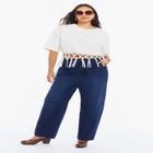 Fringe Trim Cropped Crewneck Tee image number null