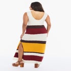 Colorblock Crochet Knit Maxi Dress image number null