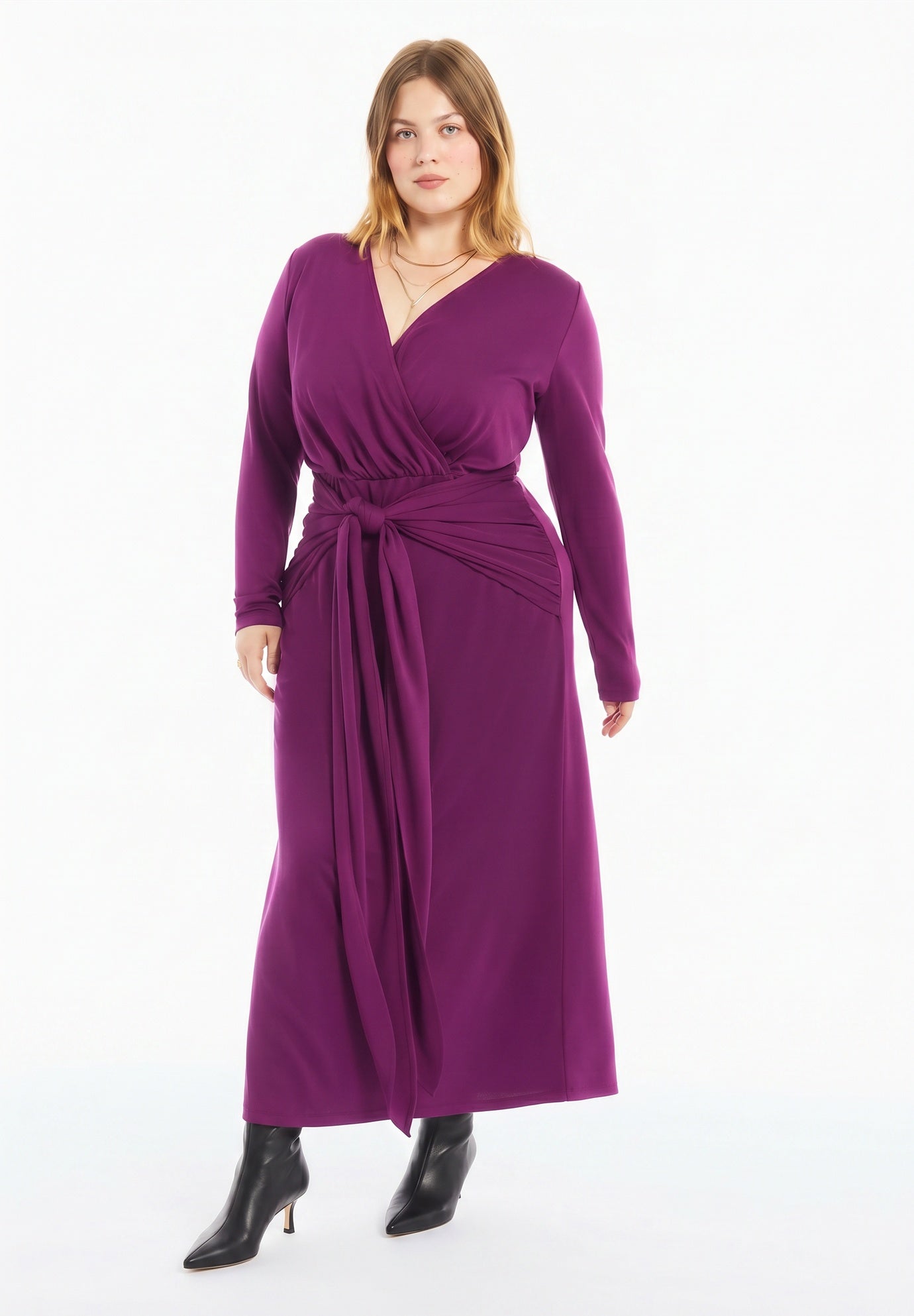 Tie-Waist Knit Maxi Dress image number 0