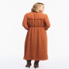 Shirred Chiffon A-Line Maxi Dress image number 1