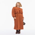 Shirred Chiffon A-Line Maxi Dress image number 0