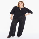Straight-Leg Jacquard Knit Pant image number null