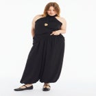 Elastic Waist Crepe Balloon Pant image number null