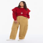 Sleeve Detail Mock Neck Sweater image number null