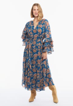 Chiffon Tie-Waist Midi Dress