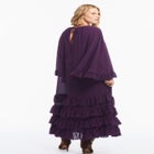 Ruffled Georgette Gown With Cape image number 2