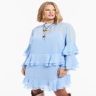 Ruffled Chiffon Mini Dress image number 2