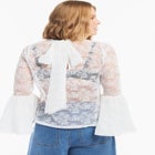 Sheer Chantilly Lace Blouse image number 2
