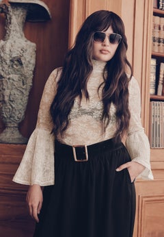 Sheer Chantilly Lace Blouse