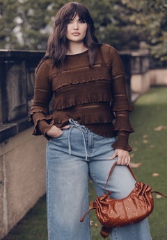 Tiered Ruffle Knit Top