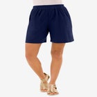 Plus Size Soft Knit Pull-On Short image number null