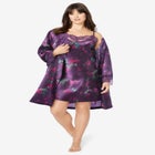 The Luxe Satin Short Peignoir Set image number null