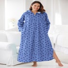 Long Hooded Fleece Sweatshirt Robe image number null