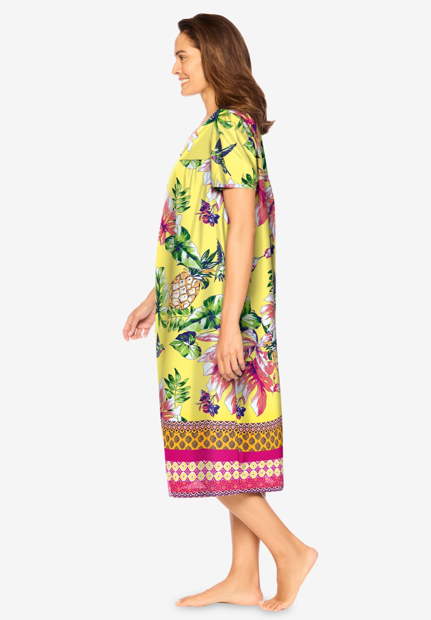 Short Print Shirred Lounger image number 2