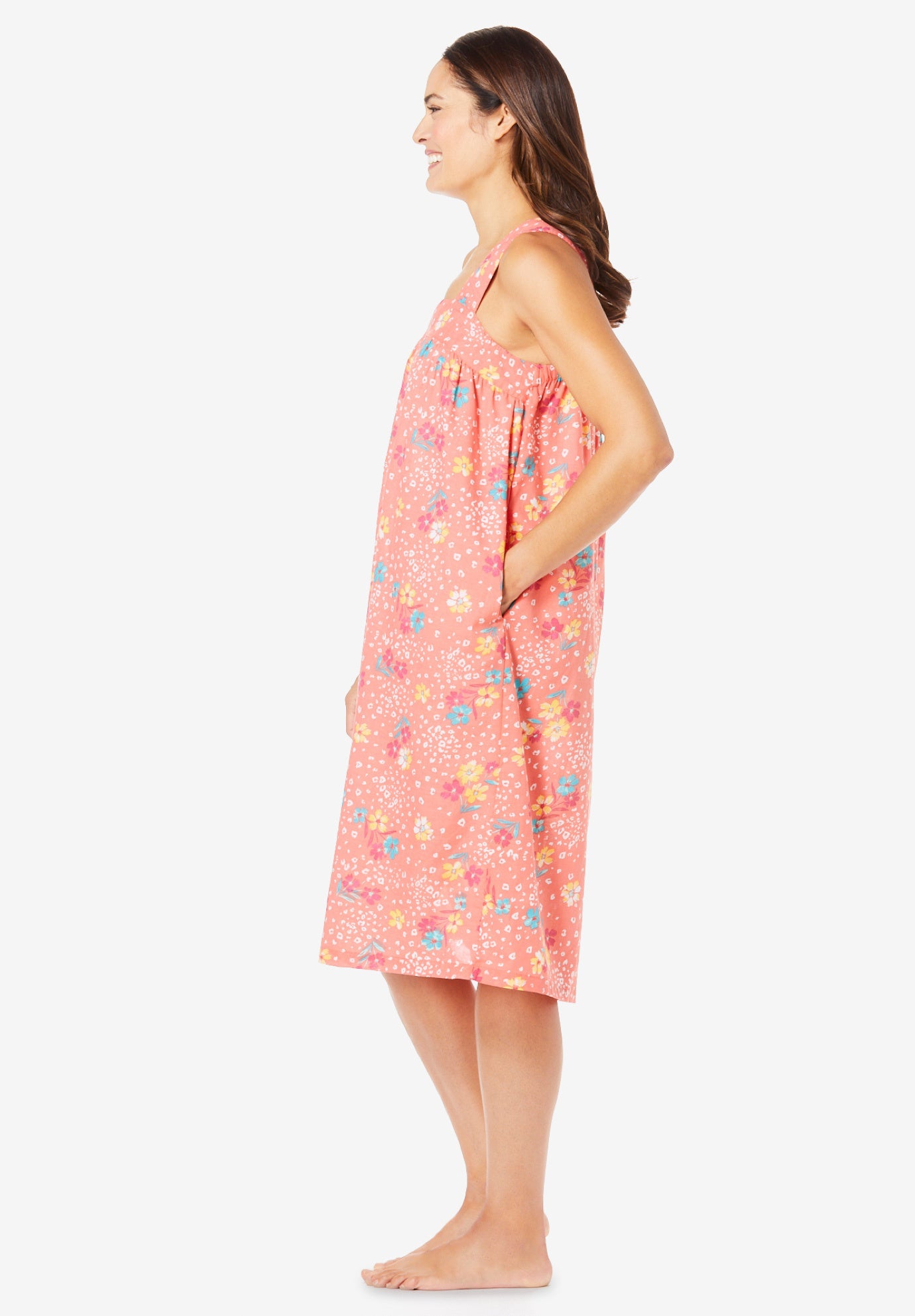 Print Sleeveless Square Neck Lounger image number 2