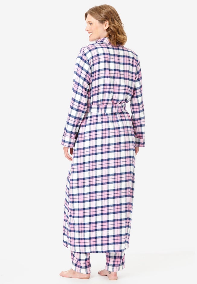 Long Flannel Robe image number 1