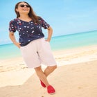 7-Day Straight-Leg Elastic-Waist Stretchy Knit Short image number null