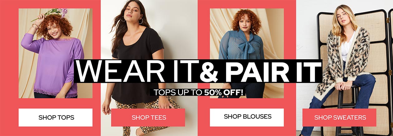 wear it and pair it! Tops and bottoms up to 50% off