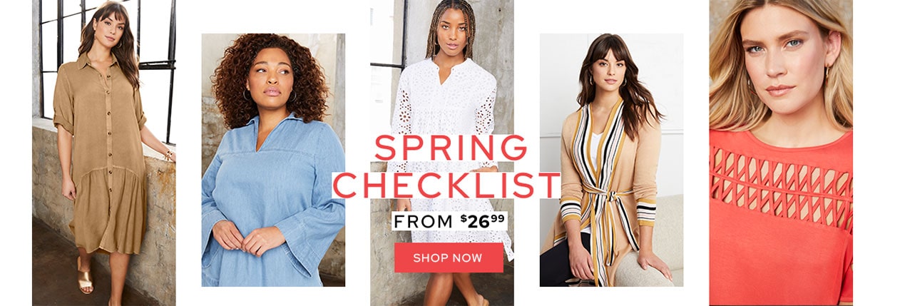 Shop our spring checklist from 26.99